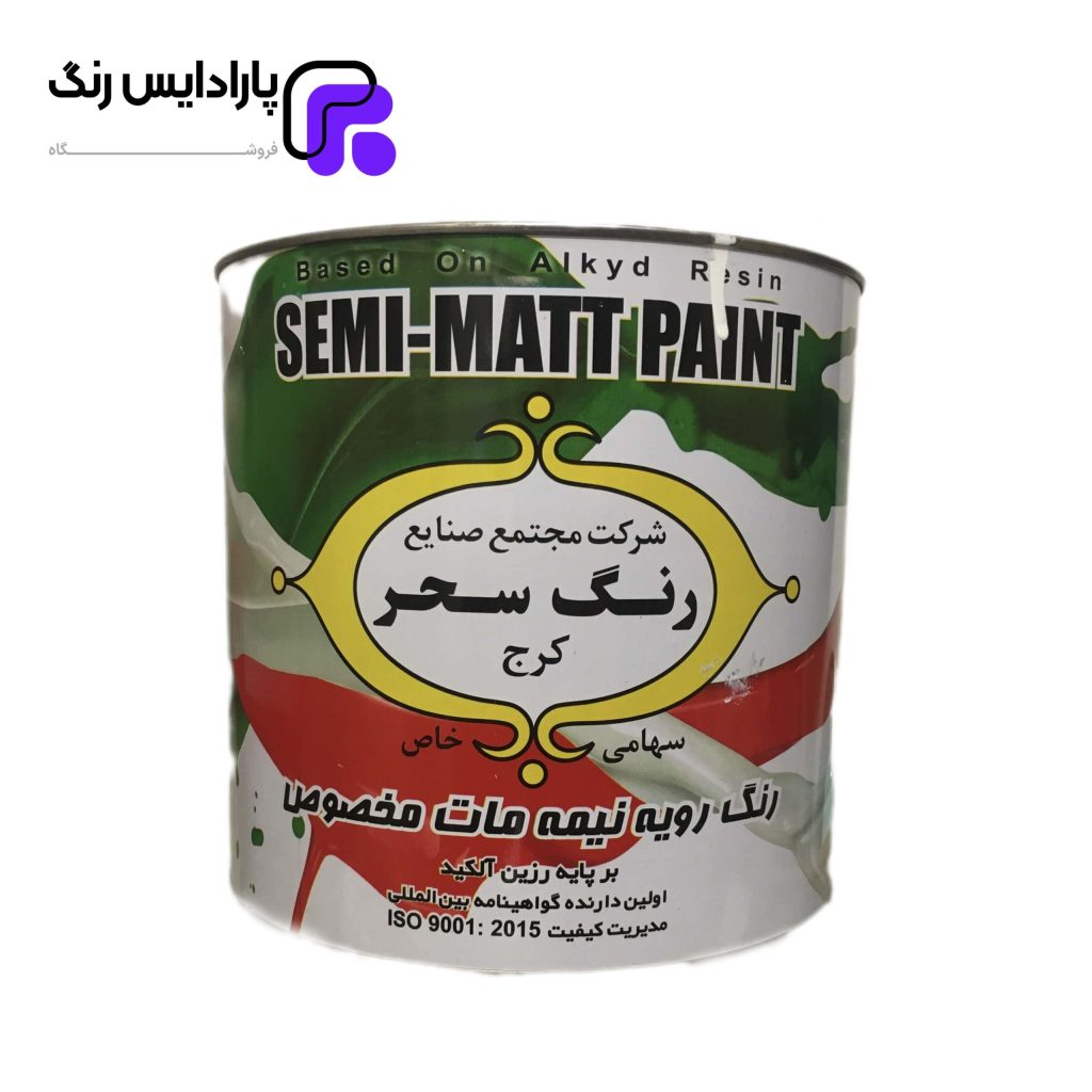 رنگ روغنی سفید نیم براق سحر کد 760 گالن